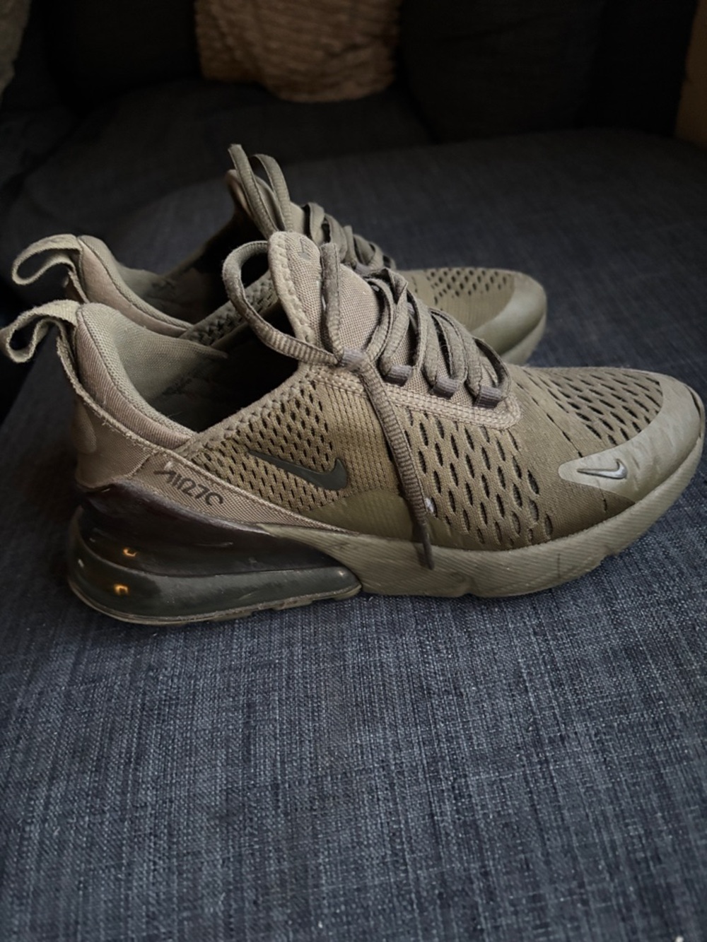 Nike Air Max 270 Olive/Tan Athletic Sneakers